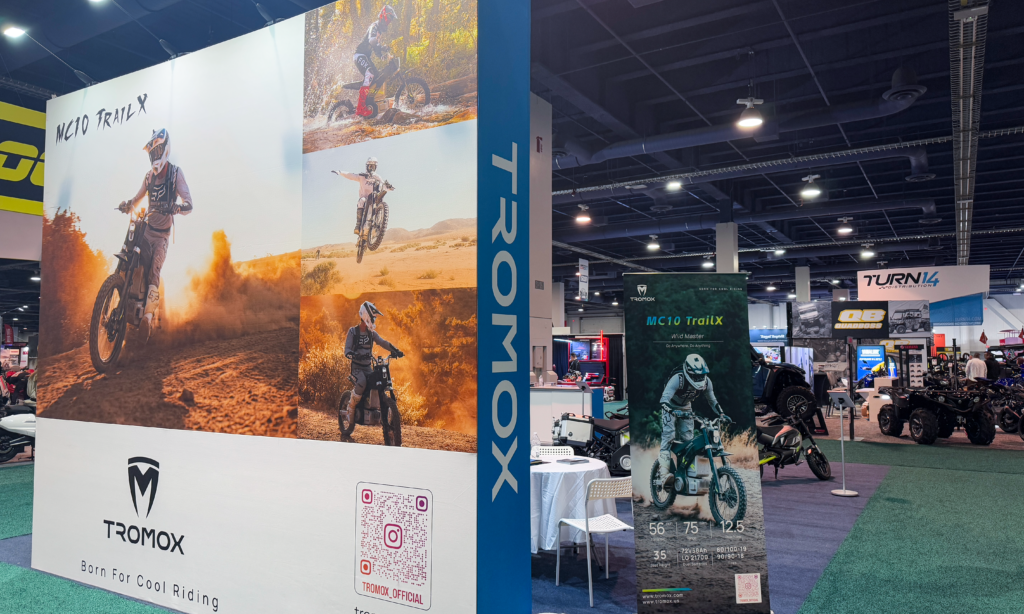 Tromox Electric Motorcycles Shine at AIMExpo 2025: MC10 TrailX and Mino B Models Take Center Stage